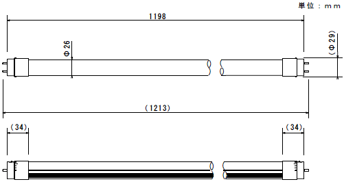 コーウェル（COWELL） LED直管蛍光灯 40W形 1198mm 両側給電13口金