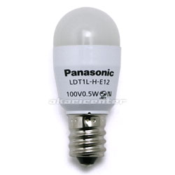 パナソニック 0.5W LDT1L-H-E12, LDT1D-H-E12 LED小丸電球 T形 E12口金