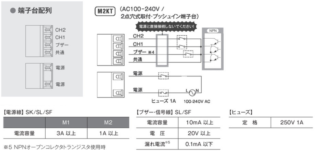 パトライト SLシリーズ 表示灯 SL08-M2KTN/B AC100-240V プッシュイン